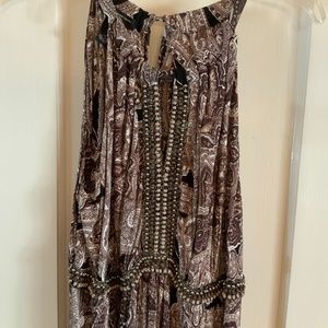 Maxi bohemian dress with beads